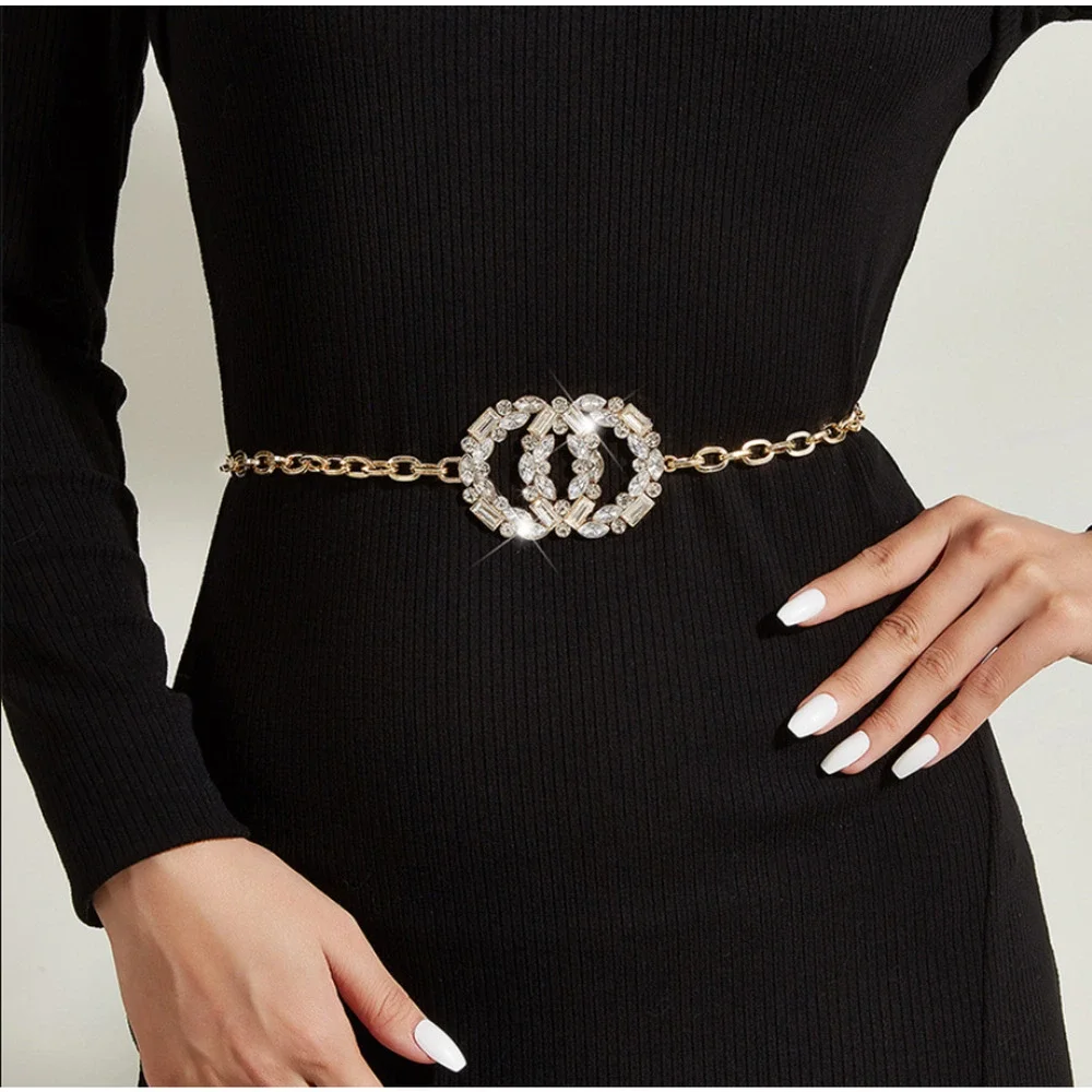Gold Elegant Adjustable Chain Belt